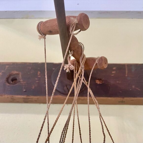 Thai Marionette Puppet 1960s Vintage 23 1/2 Inches, Sequined Traditional Dress, - Picture 11 of 11